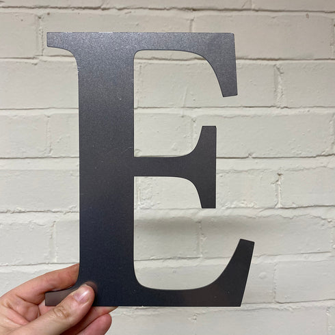 Letter E - Rustic Steel Sculpture